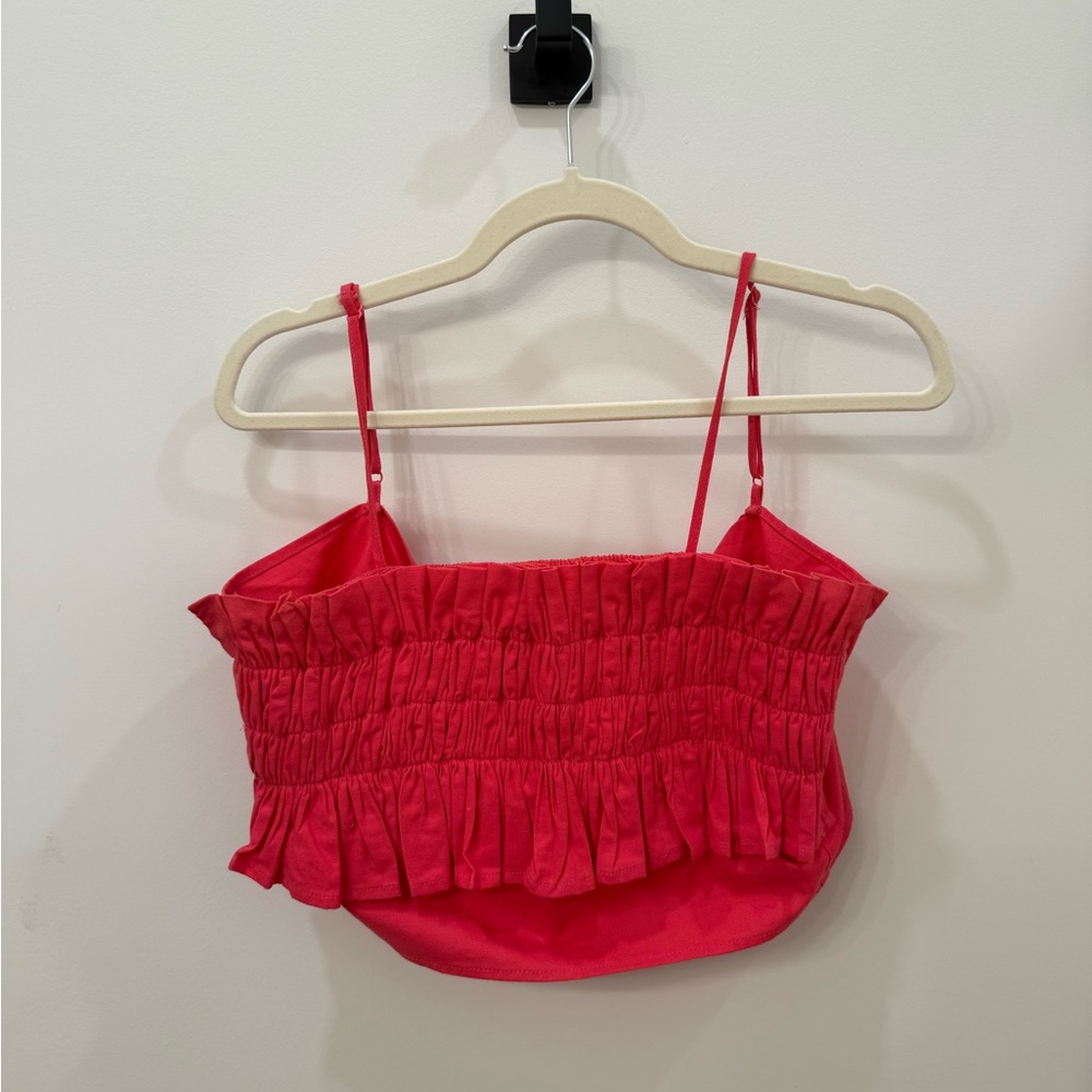 Pink Tie Crop Top